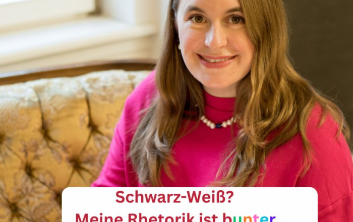 Bild von Marietta Gädeke, das sich gegen die Begriffe weiße und schwarze Rhetorik wendet